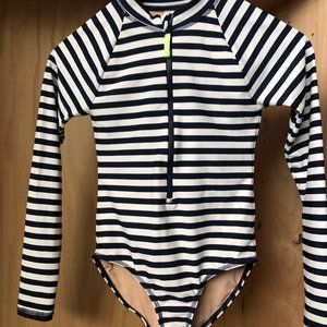 crewcuts navy striped one piece - size 10